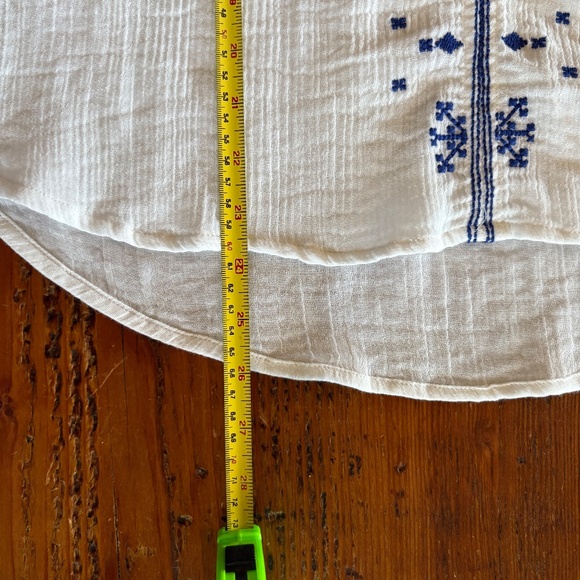 NWT ba&sh Cotton Embroidered Boho Eglantine Blouse White, Blue, Size Small - Picture 11 of 15